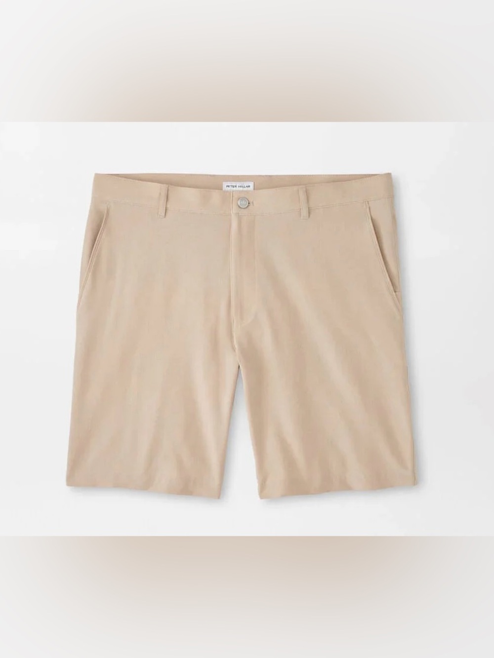 Peter Millar Shackleford Performance Hybrid Shorts Men 38 Beige Stretch Golf NWT